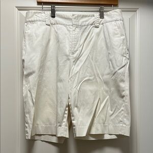 Ralph Lauren White Flat Front Casual Shorts